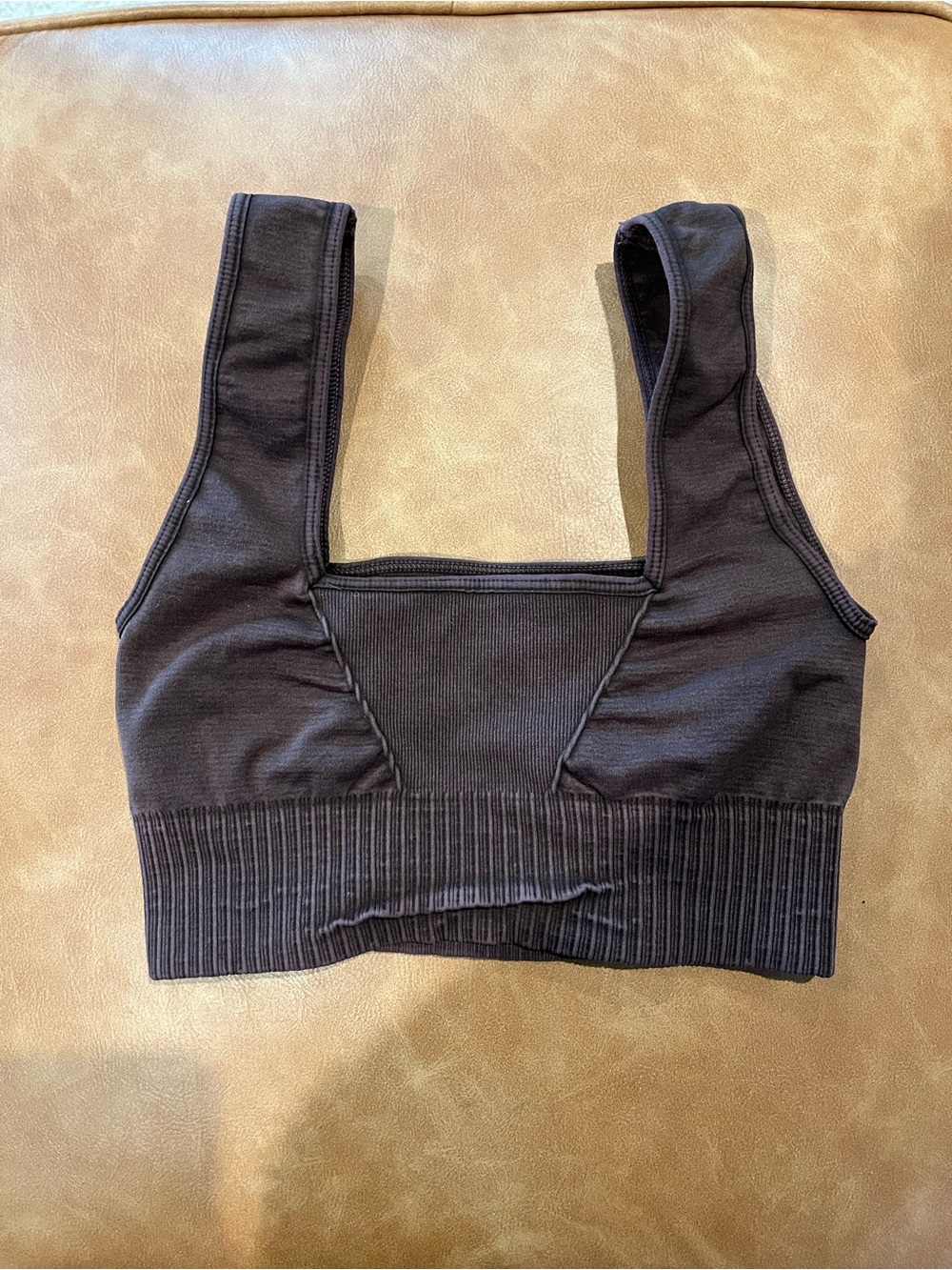 Free Movement Black Ribbed Sports Bra